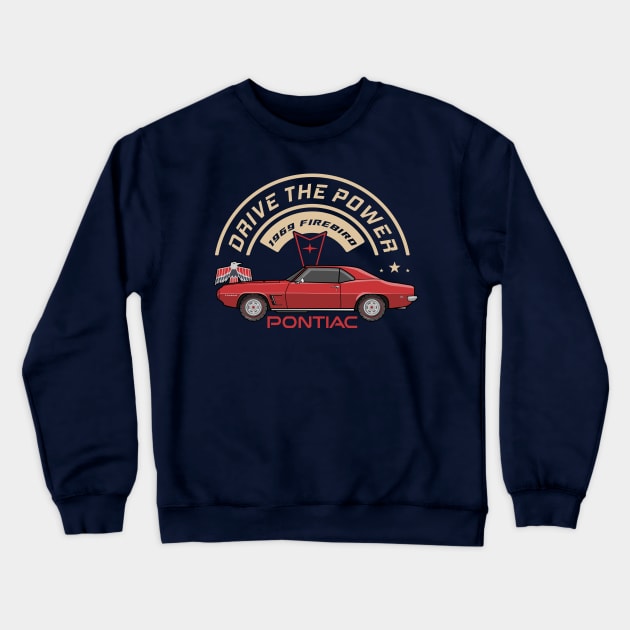 1969 Firebird  - American Muscle Car Crewneck Sweatshirt by CC I Design